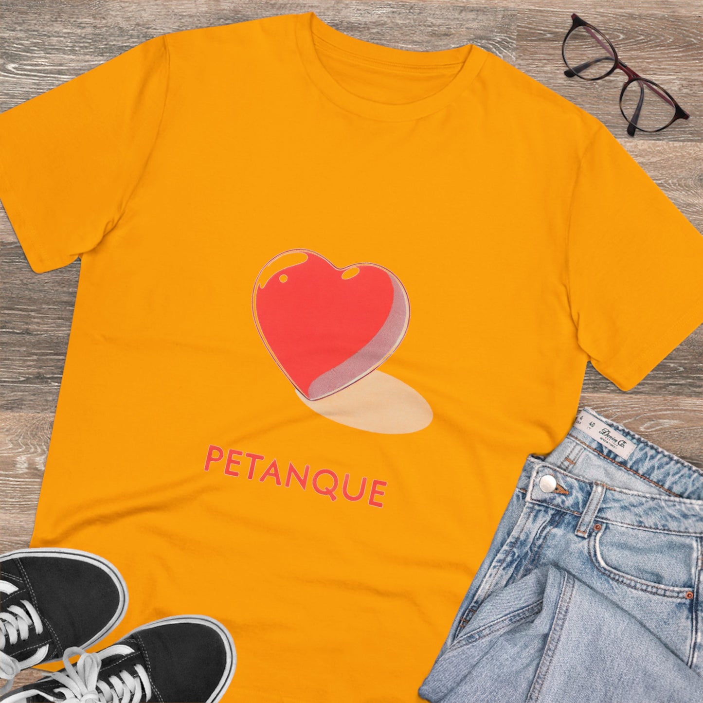 Organic T-shirt - Heart with Boule Shadow