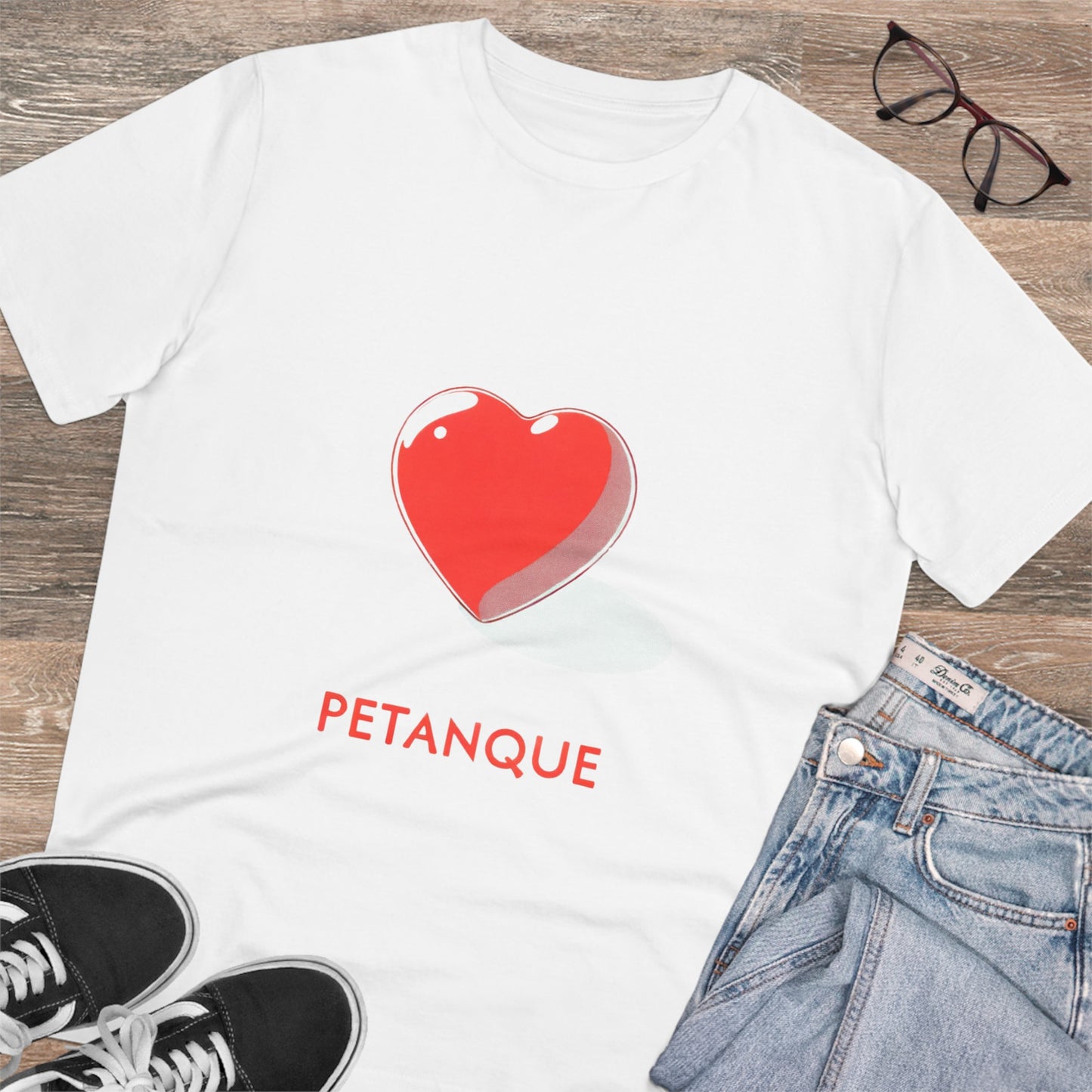 Organic T-shirt - Heart with Boule Shadow
