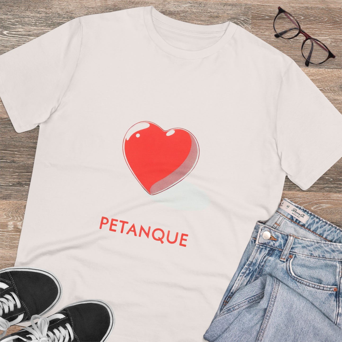 Organic T-shirt - Heart with Boule Shadow
