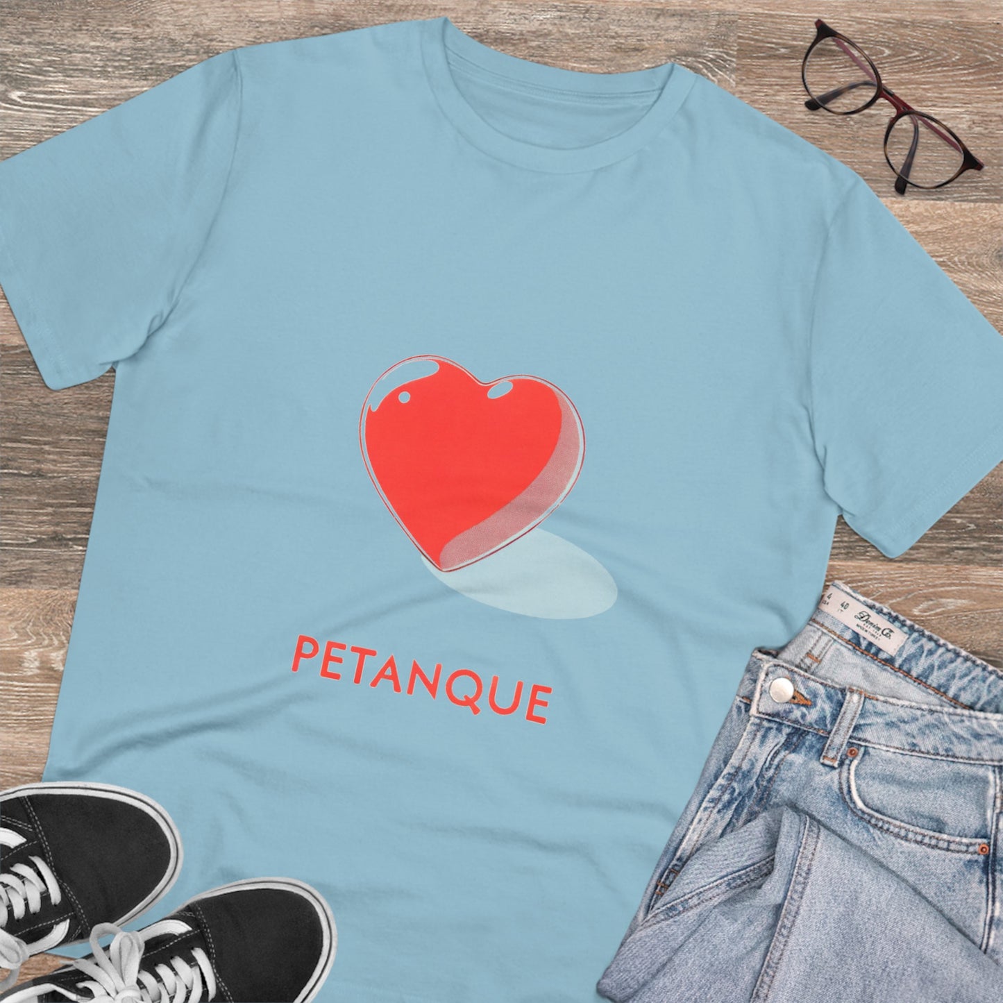 Organic T-shirt - Heart with Boule Shadow