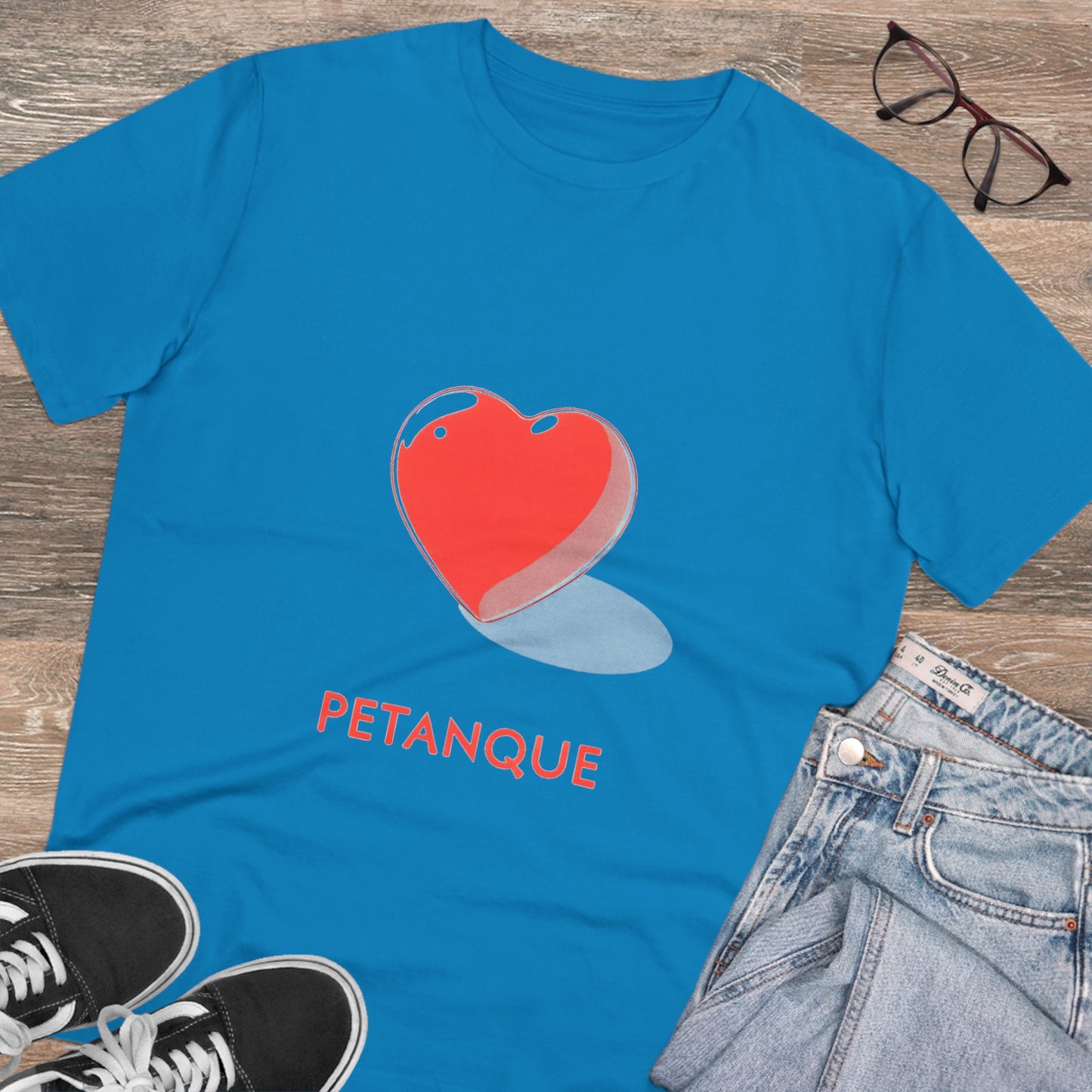 Organic T-shirt - Heart with Boule Shadow