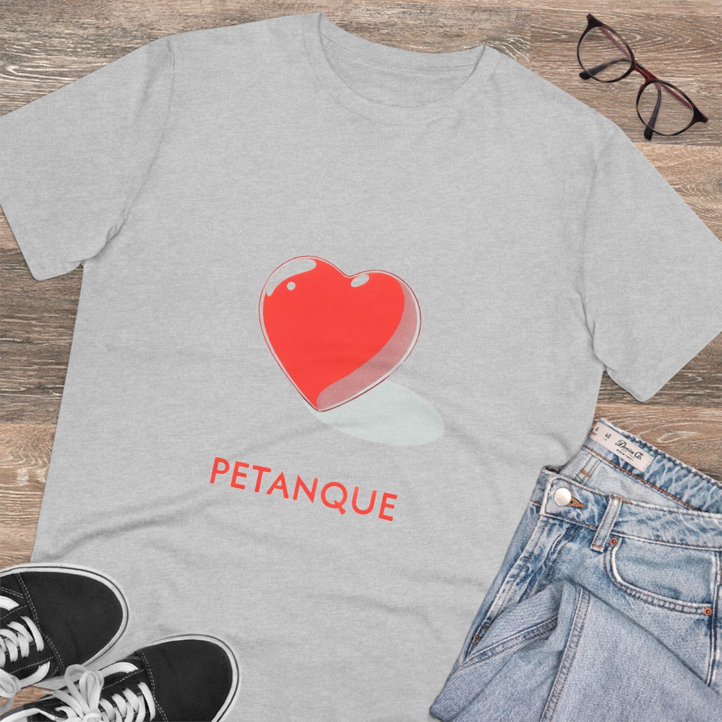 Organic T-shirt - Heart with Boule Shadow