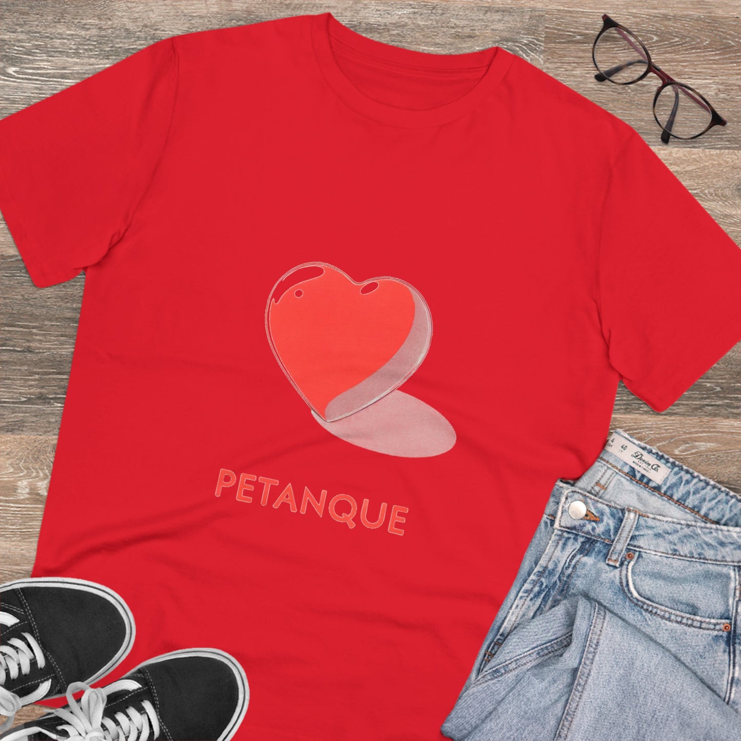 Organic T-shirt - Heart with Boule Shadow
