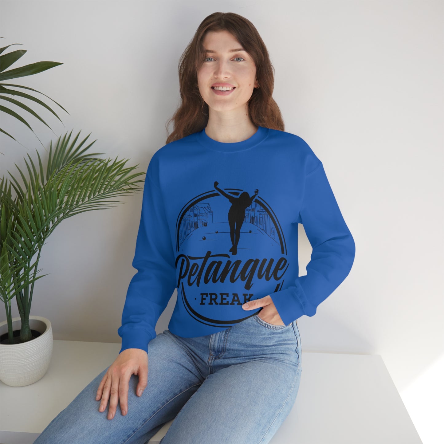 Unisex Heavy Blend Crewneck Petanque Design Sweatshirt