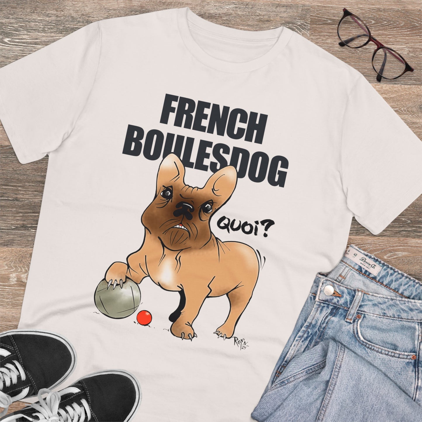 Organic T-shirt - French Boulesdog by Refn