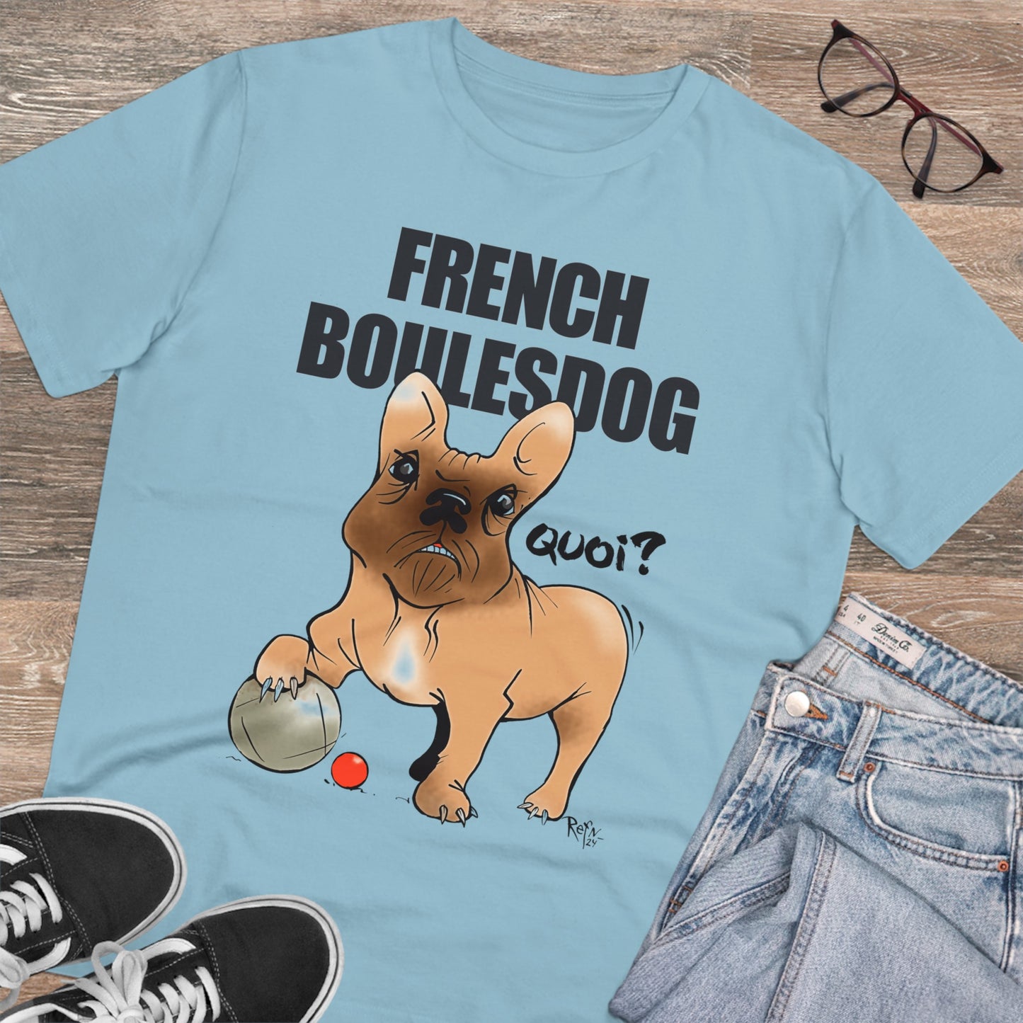 Organic T-shirt - French Boulesdog by Refn