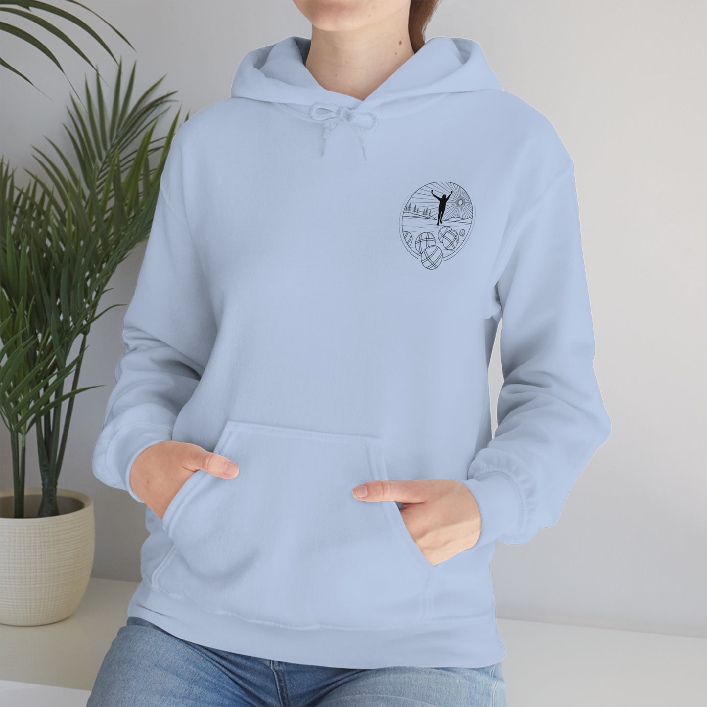 Unisex Heavy Blend Hooded Petanque Design Sweatshirt