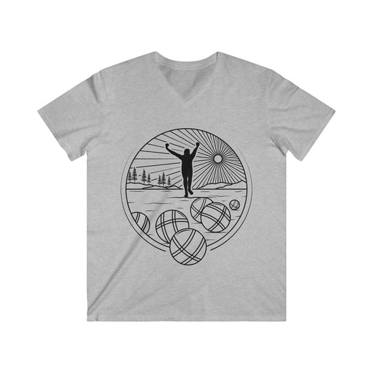 Men's Fitted V-Neck Short Sleeve Tee Design