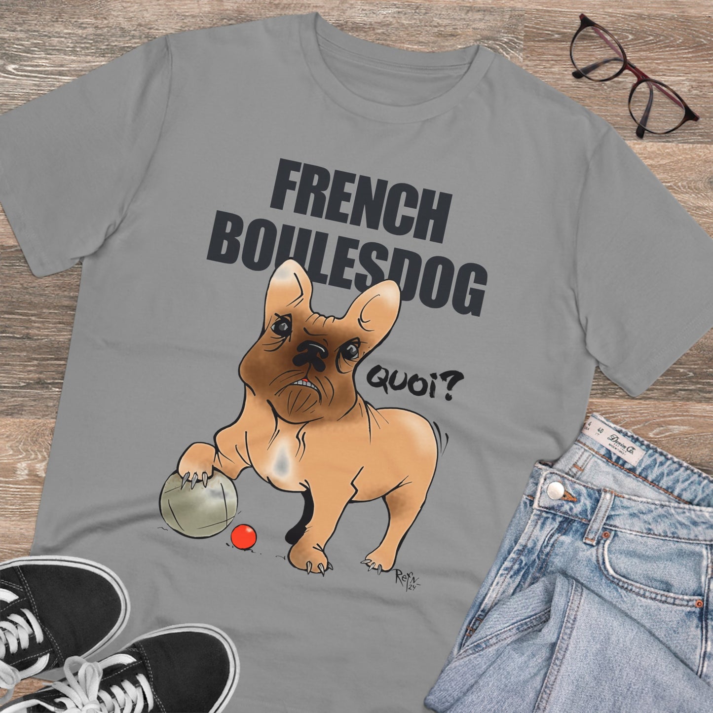 Organic T-shirt - French Boulesdog by Refn