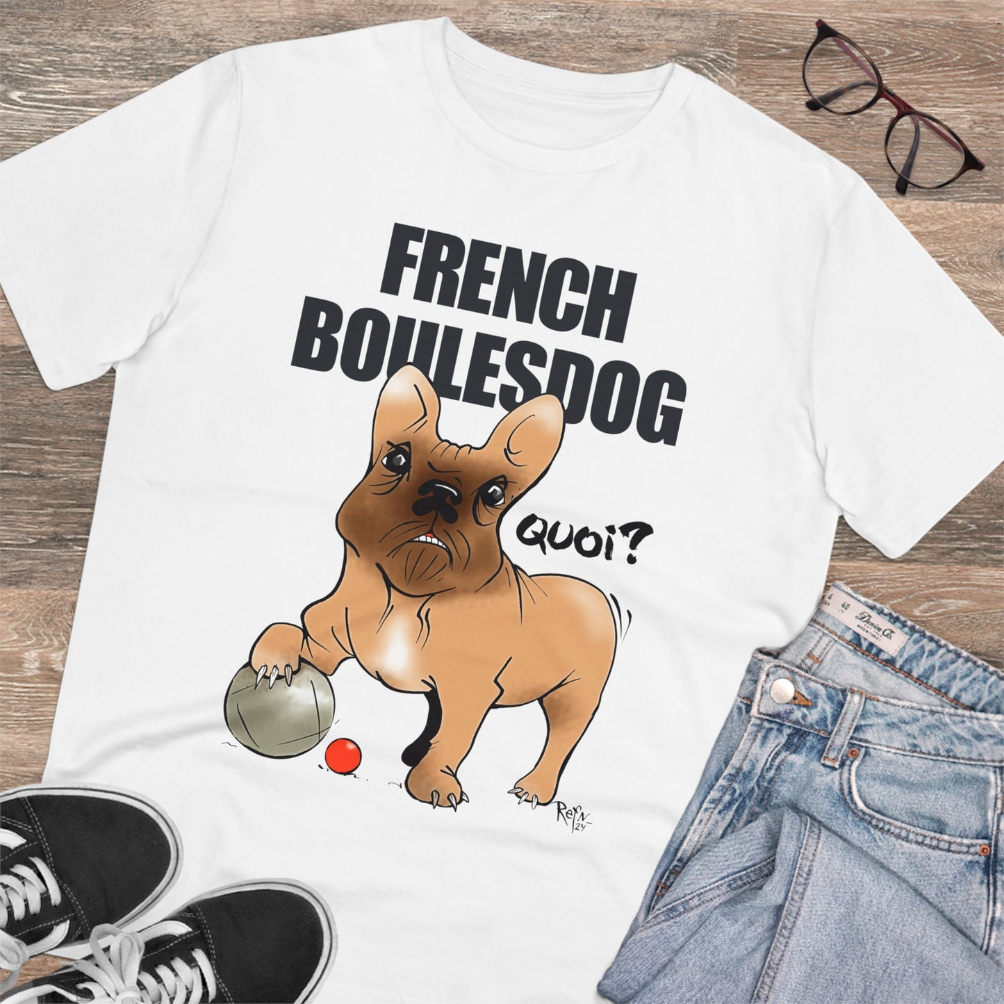 Organic T-shirt - French Boulesdog by Refn