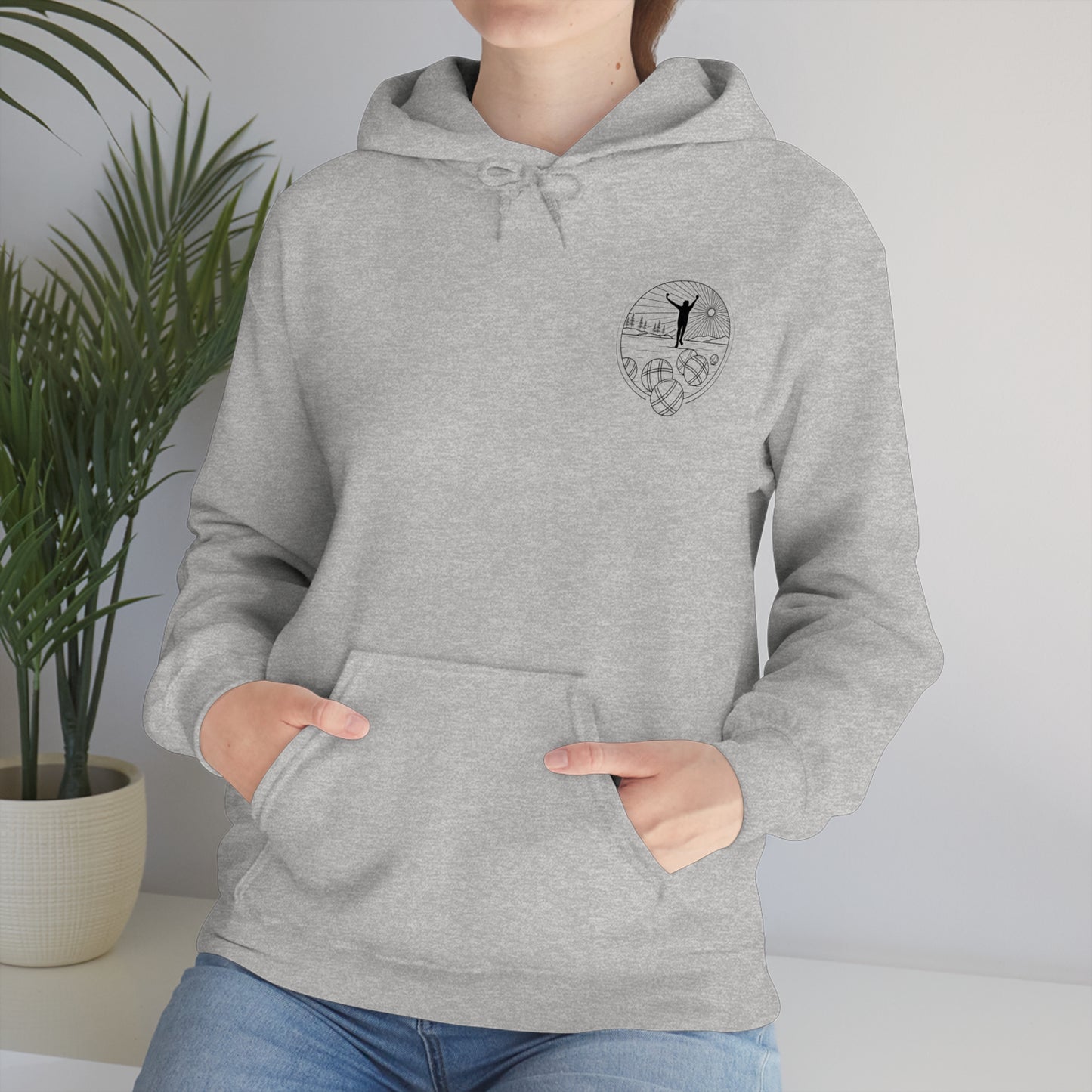 Unisex Heavy Blend Hooded Petanque Design Sweatshirt