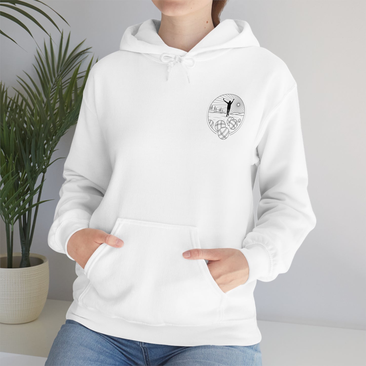 Unisex Heavy Blend Hooded Petanque Design Sweatshirt