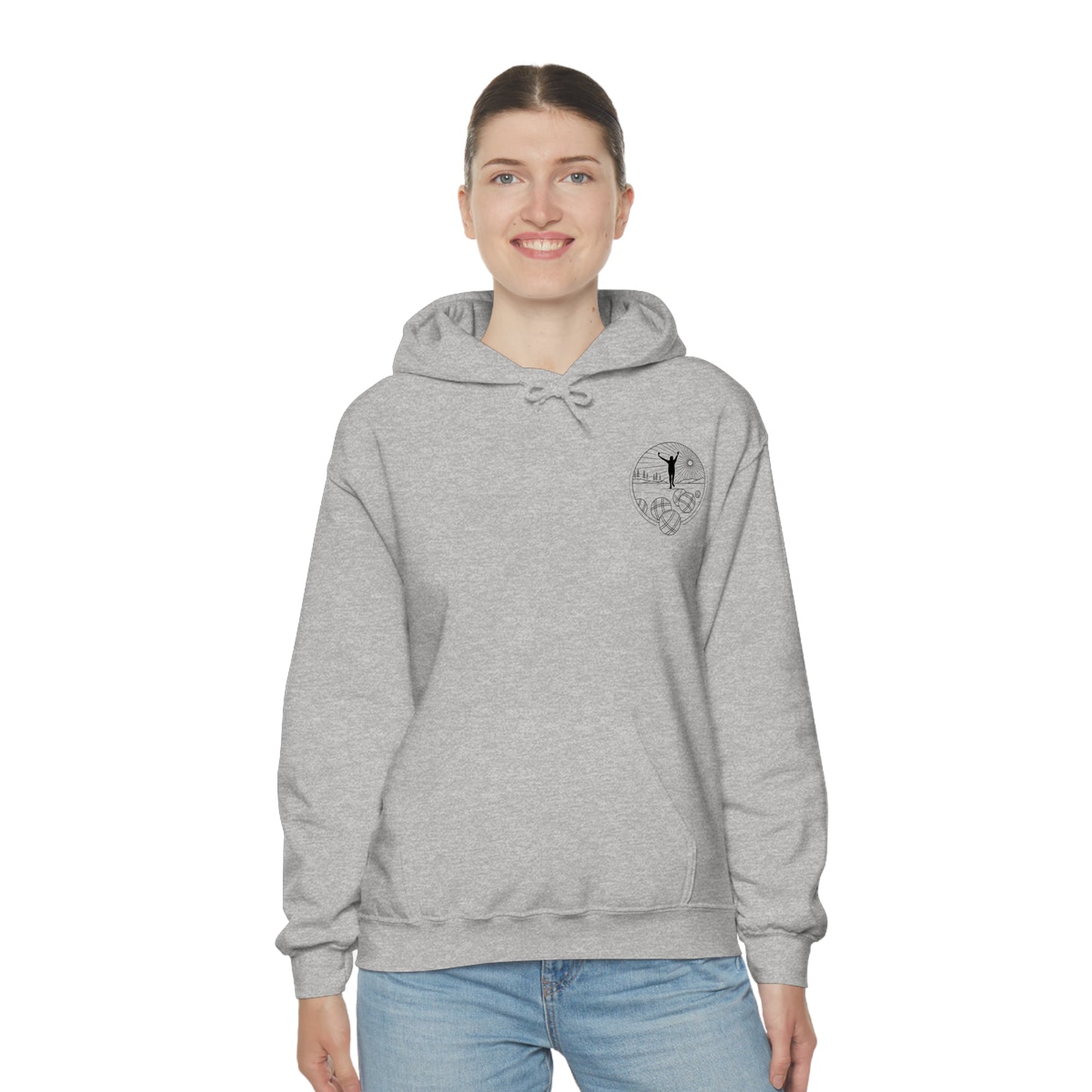 Unisex Heavy Blend Hooded Petanque Design Sweatshirt